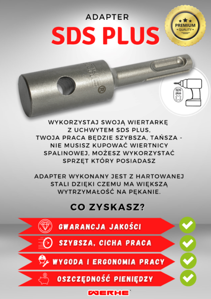 Adapter do świdra SDS PLUS