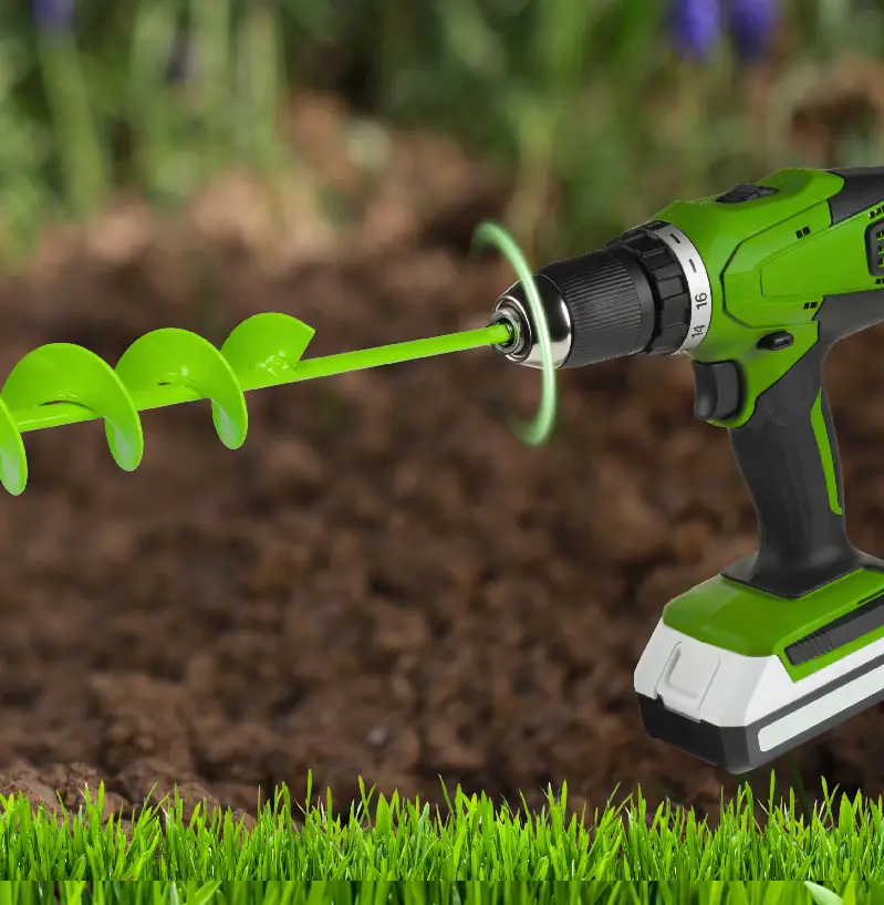 Świder do gleby 46x370 mm - wąskie otwory pod rośliny, słupki i instalacje - obrazek 6