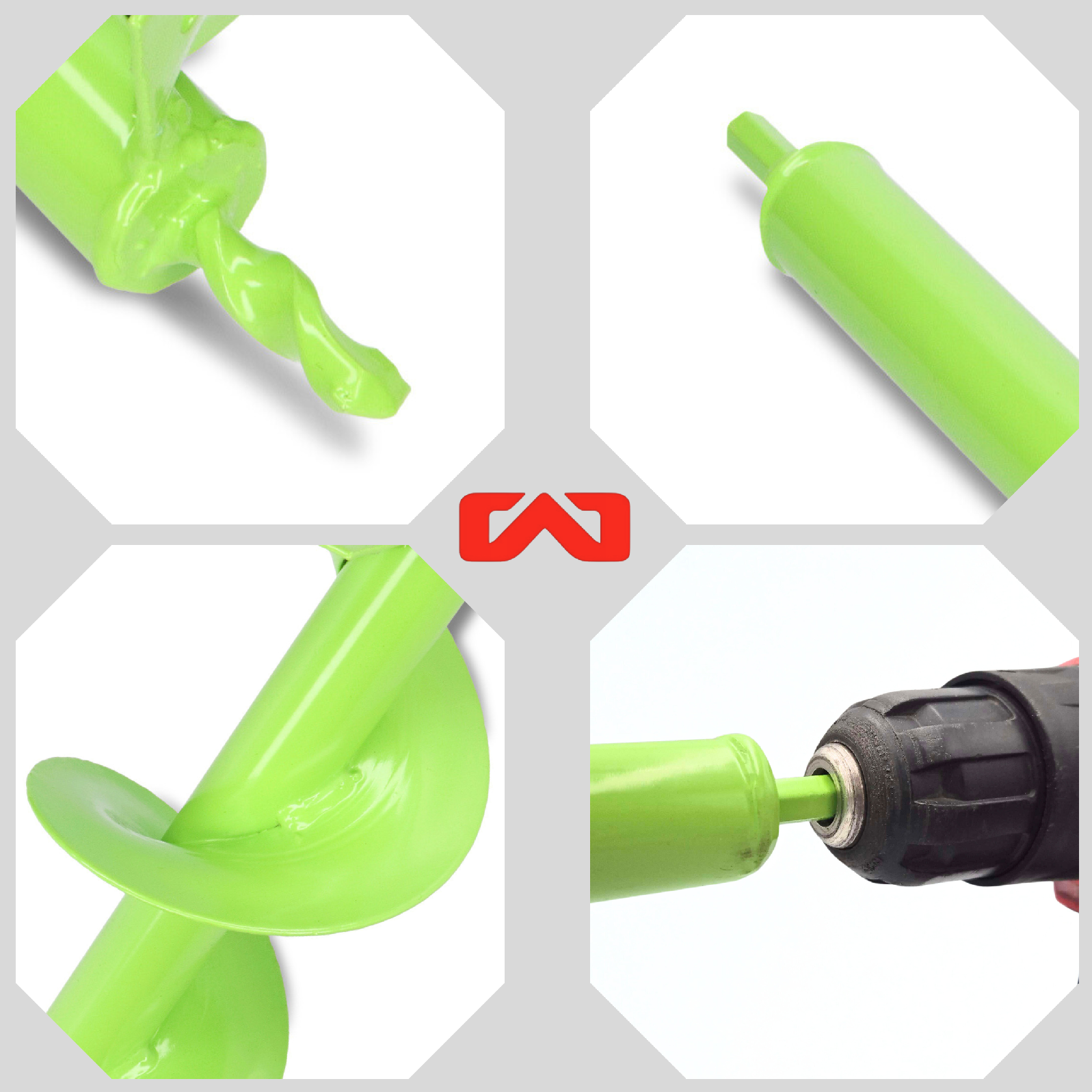 Świder do ziemi 80x300 mm do wkrętarki – sadzenie, drenaż i montaż w ogrodzie - obrazek 6