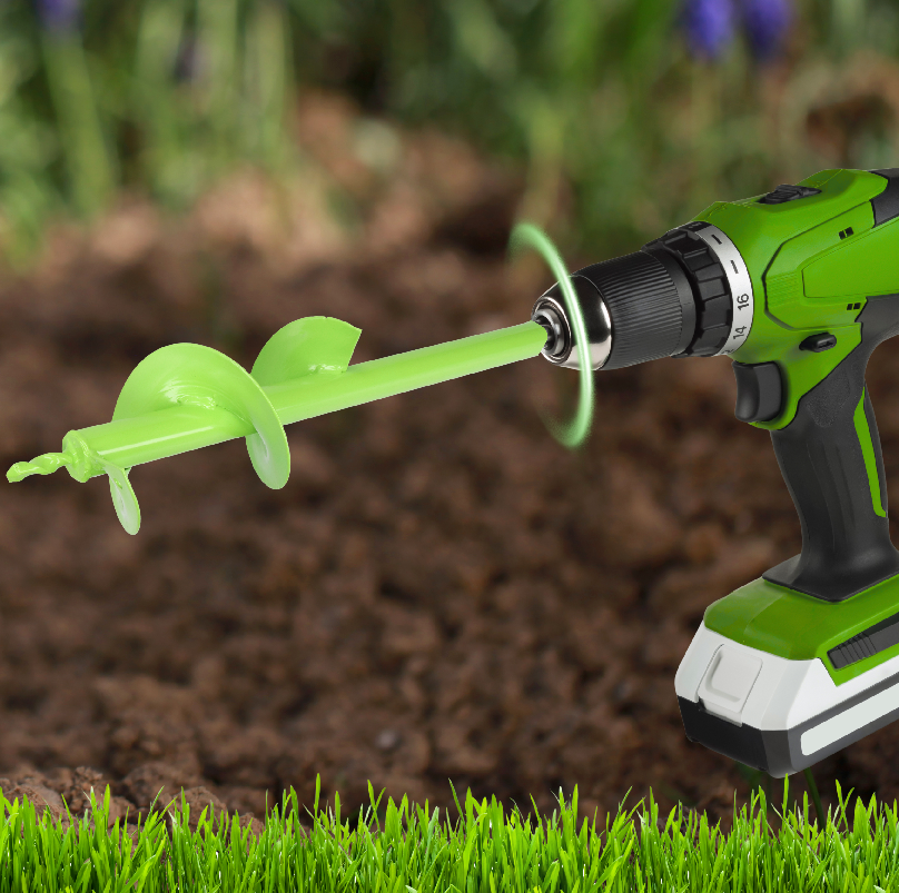 Świder do ziemi 80x300 mm do wkrętarki – sadzenie, drenaż i montaż w ogrodzie - obrazek 9