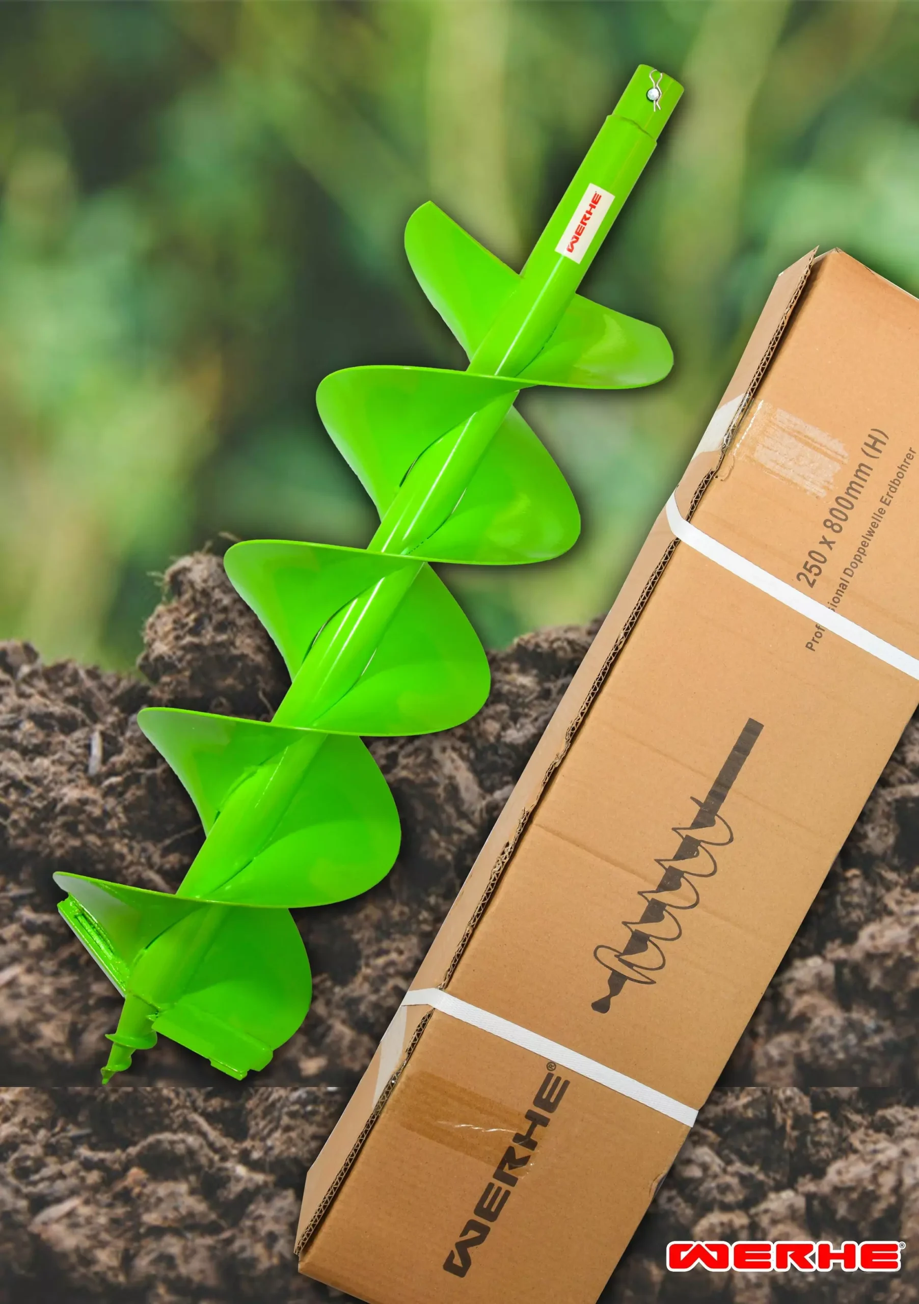 Profesjonalne wiertło do gleby 250 mm premium podwójnie plecione - obrazek 3